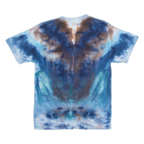 HANES Mens Tie Dye T-Shirt Blue Crew Neck M