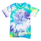 PORT & COMPANY Mens Tie Dye T-Shirt Blue Crew Neck S