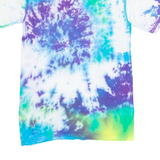 PORT & COMPANY Mens Tie Dye T-Shirt Blue Crew Neck S