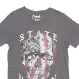 JACK & JONES Mens T-Shirt Grey Crew Neck S