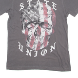 JACK & JONES Mens T-Shirt Grey Crew Neck S