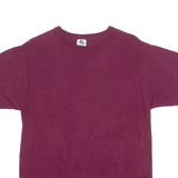 RUSSELL Mens T-Shirt Maroon Crew Neck S