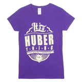 GILDAN It's A Huber Thing Mens T-Shirt Purple Crew Neck S