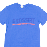 GILDAN Crossfit Mens T-Shirt Blue Crew Neck S