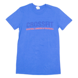 GILDAN Crossfit Mens T-Shirt Blue Crew Neck S