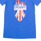 GILDAN Crossfit Mens T-Shirt Blue Crew Neck S