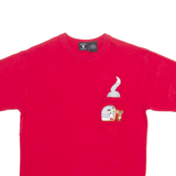 WARNER BROS Tom & Jerry Mens T-Shirt Red Crew Neck XS