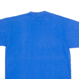 FRUIT OF THE LOOM Finland Lapland Reindeer Mens T-Shirt Blue Crew Neck L