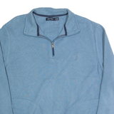 NAUTICA Mens Jumper Blue 1/4 Zip Tight Knit XL