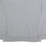 NAUTICA Mens Patterned Jumper Black Striped Tight Knit 2XL