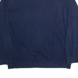 TOMMY HILFIGER Mens Jumper Blue V-Neck Tight Knit 2XL