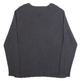 RALPH LAUREN POLO JEANS COMPANY Mens Jumper Grey V-Neck Tight Knit XL