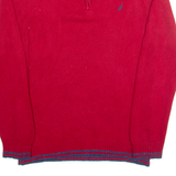 NAUTICA Mens Jumper Red 1/4 Zip Tight Knit S