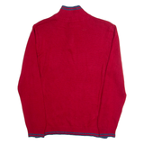 NAUTICA Mens Jumper Red 1/4 Zip Tight Knit S