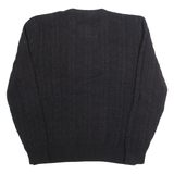 NAUTICA Mens Jumper Black Cable Knit L