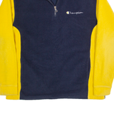 CHAMPION Mens Fleece Blue 1/4 Zip 90s S