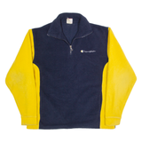 CHAMPION Mens Fleece Blue 1/4 Zip 90s S