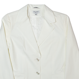 PIU & PIU Womens Blazer Jacket White M
