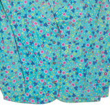 Womens Blazer Jacket Blue Floral S