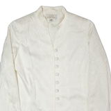 UN DEUX TROIS Mens Blazer Jacket Cream 90s Crazy Pattern M