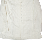 UN DEUX TROIS Mens Blazer Jacket Cream 90s Crazy Pattern M