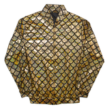 Scale Design Womens Track Jacket Gold Crazy Pattern S