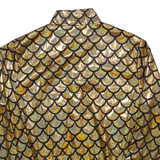 Scale Design Womens Track Jacket Gold Crazy Pattern S