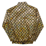 Scale Design Womens Track Jacket Gold Crazy Pattern S
