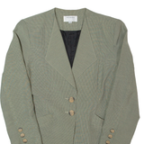 H&M WOMAN COLLECTION Womens Blazer Jacket Green Houndstooth S