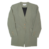 H&M WOMAN COLLECTION Womens Blazer Jacket Green Houndstooth S