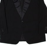 Mens Blazer Jacket Black 90s L