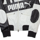PUMA Womens Bomber Jacket Black Colourblock UK 8