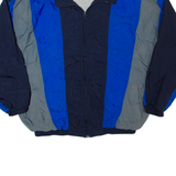 Mens Shell Jacket Black Nylon 90s Colourblock XL