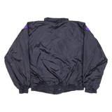Womens Shell Jacket Black Nylon 90s Colourblock 2XL
