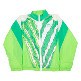 Mens Shell Jacket Green Colourblock 2XL