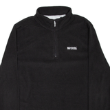 REGATTA Womens Fleece Black 1/4 Zip UK 14