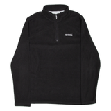 REGATTA Womens Fleece Black 1/4 Zip UK 14
