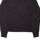 DOCKERS Mens Jumper Brown 1/4 Zip Tight Knit L