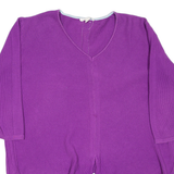 WHITE STUFF Womens Jumper Purple Tight Knit 3/4 Sleeve UK 12