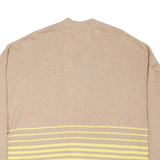 WHITE STUFF Womens Patterned Cardigan Beige Striped Tight Knit UK 10