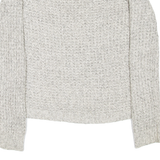 HOLLISTER Womens Jumper Grey Chunky Knit S