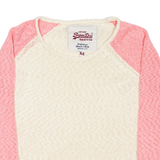 SUPERDRY Womens Jumper White Chunky Knit M