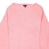 TALBOTS Womens Jumper Pink Tight Knit S