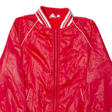 Fleece Lined Mens Varsity Jacket Red 90s S