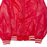Fleece Lined Mens Varsity Jacket Red 90s S