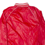 Fleece Lined Mens Varsity Jacket Red 90s S