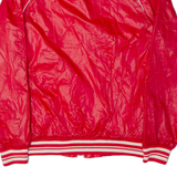 Fleece Lined Mens Varsity Jacket Red 90s S
