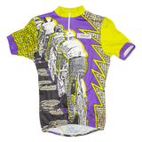 Cycling Mens Jersey Purple 1/4 Zip S