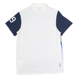 BENCH Mens Polo Shirt Blue Colourblock L