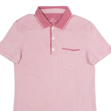 ARMANI EXCHANGE Mens Polo Shirt Pink Colourblock S